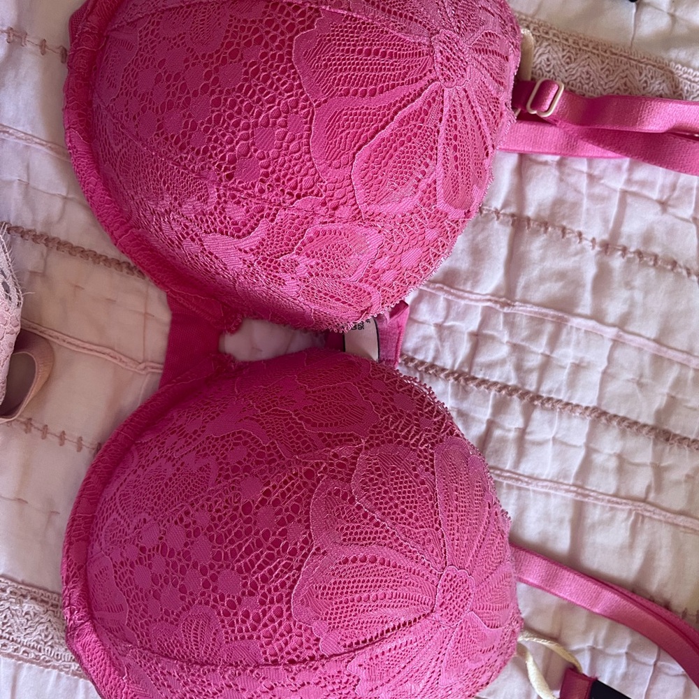 Pink Lace Women's Bra